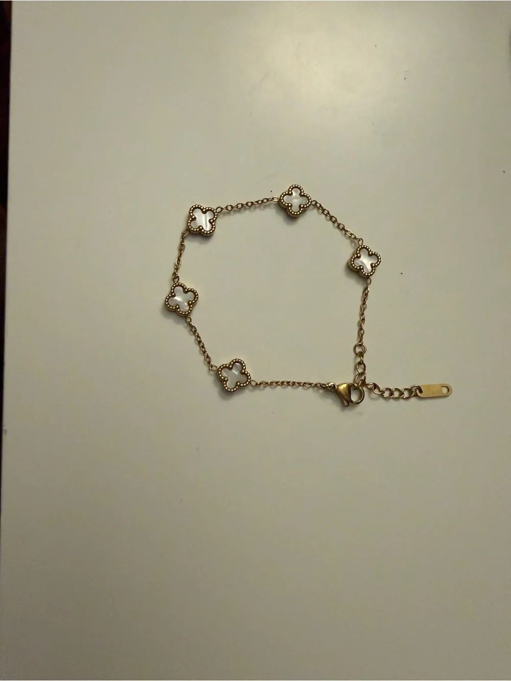 Gold Clover Link Bracelet similar to Arpels